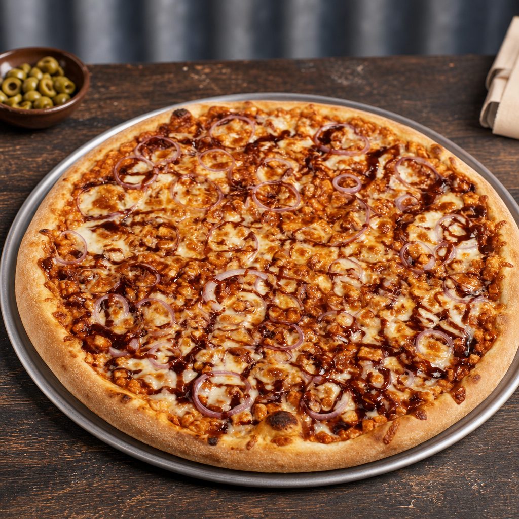 BBQ Chicken Classic Pizza.