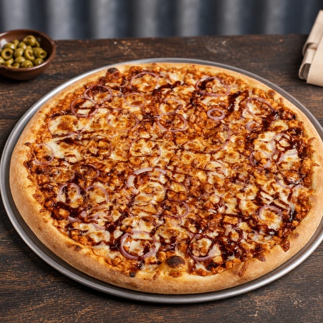 BBQ Chicken Classic Pizza.