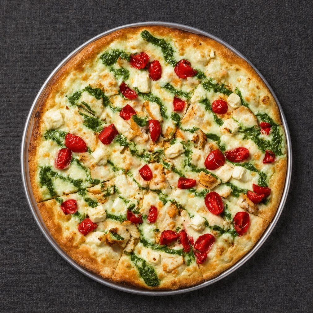Chicken Pesto Pizza.