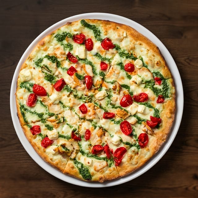 Chicken Pesto Pizza.